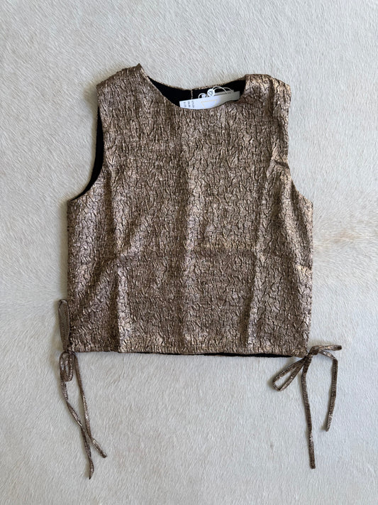 Charissma Tie Hem Top- Bronze