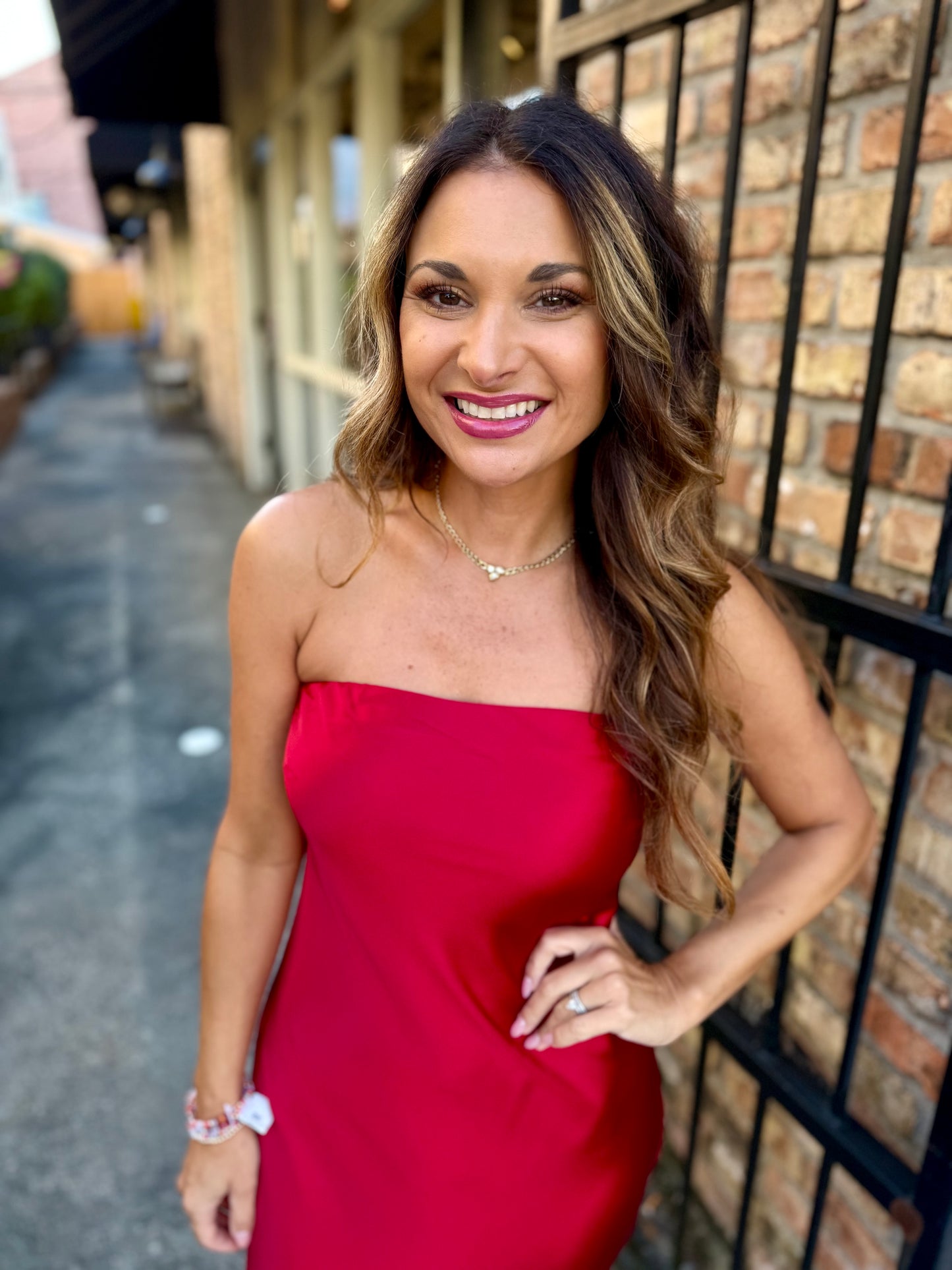 Jessamine Maxi Dress- Dark Red