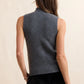 Shelby Embellished Sweater Vest- Charcoal