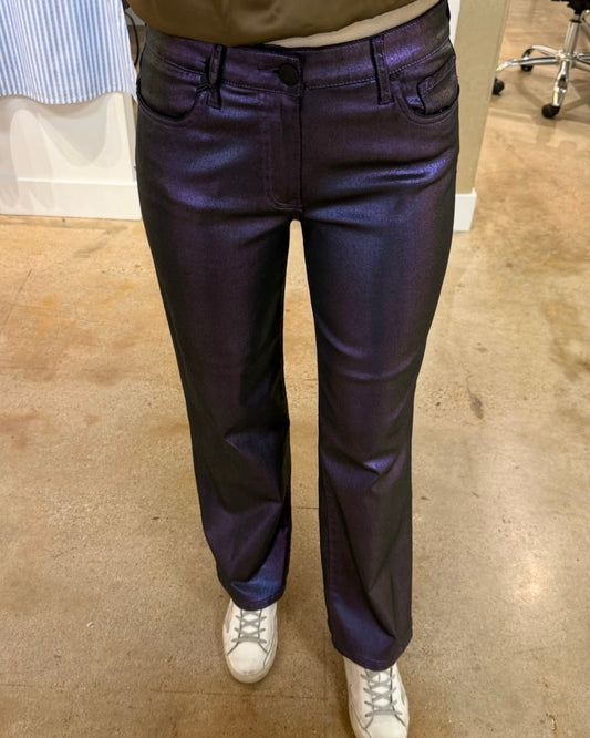 Charlotte (Electric Violet) HR Wide Leg Denim