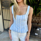 Kenny Striped Peplum Top