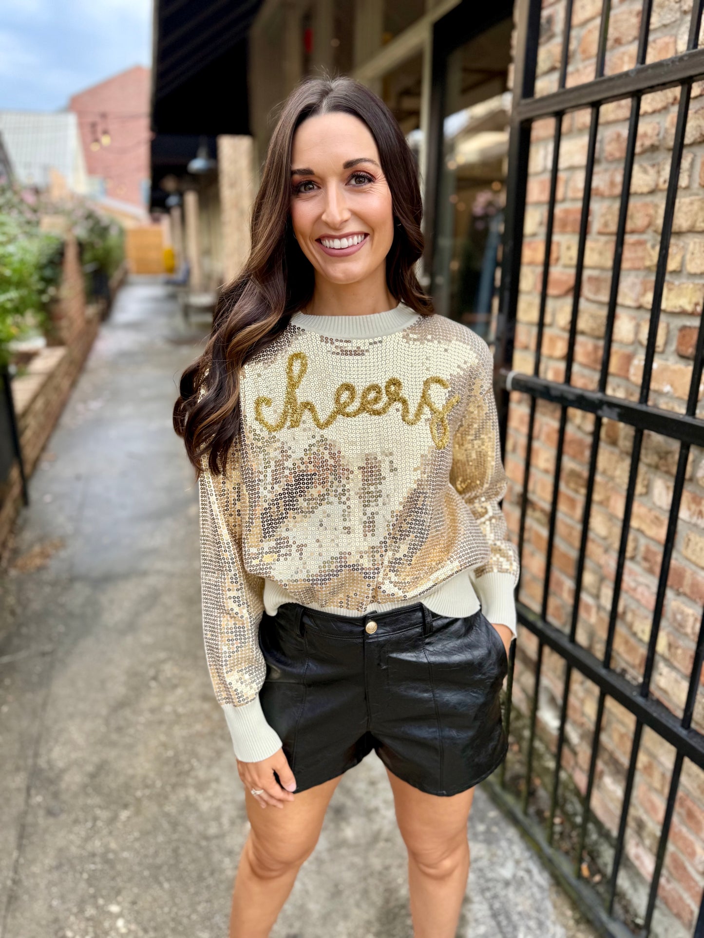 Cheers Sweater- Gold