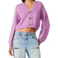 Mica Cropped Sweater- Dusty Lavender
