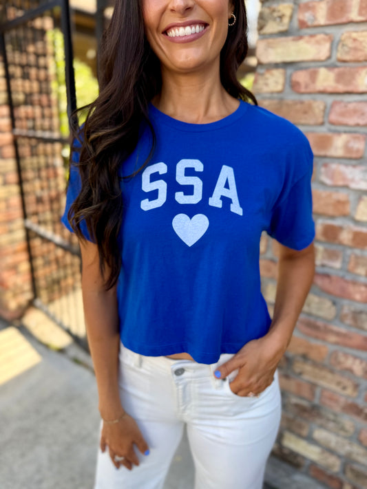 SSA Heart Top- Royal Blue
