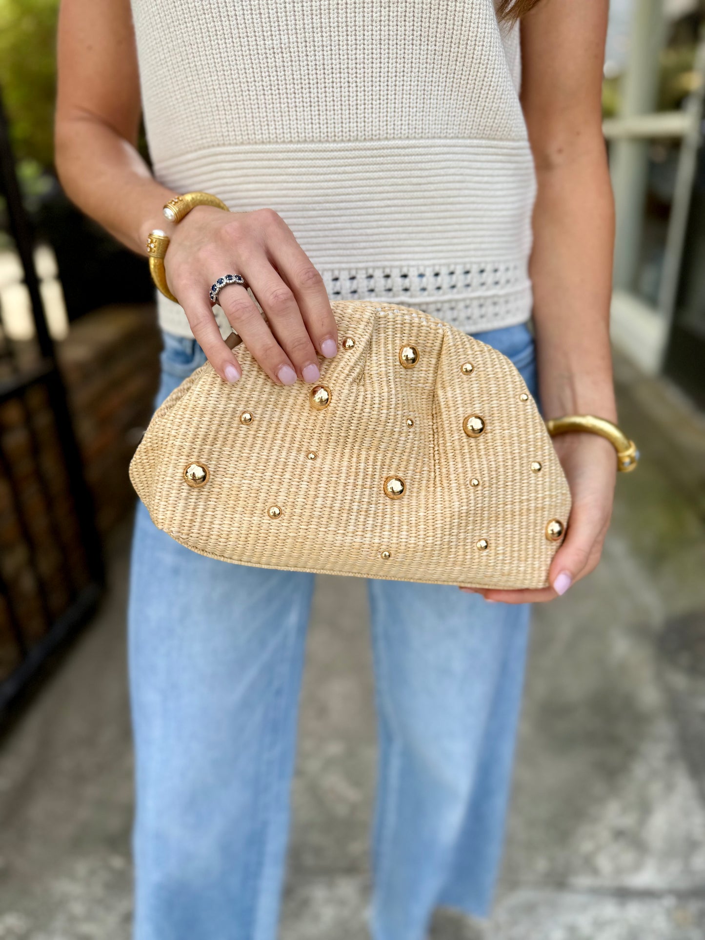 Isabella Straw Clutch