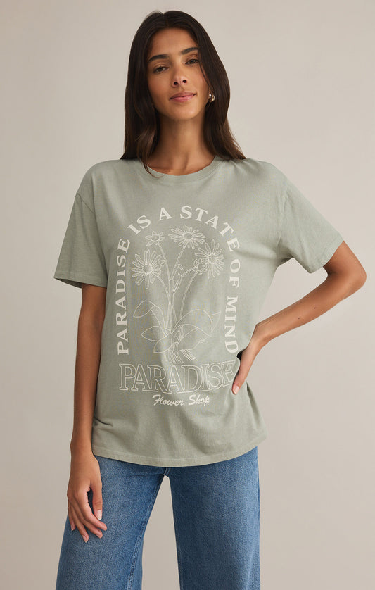 Z Supply Flower Shop Boyfriend Tee- Sage