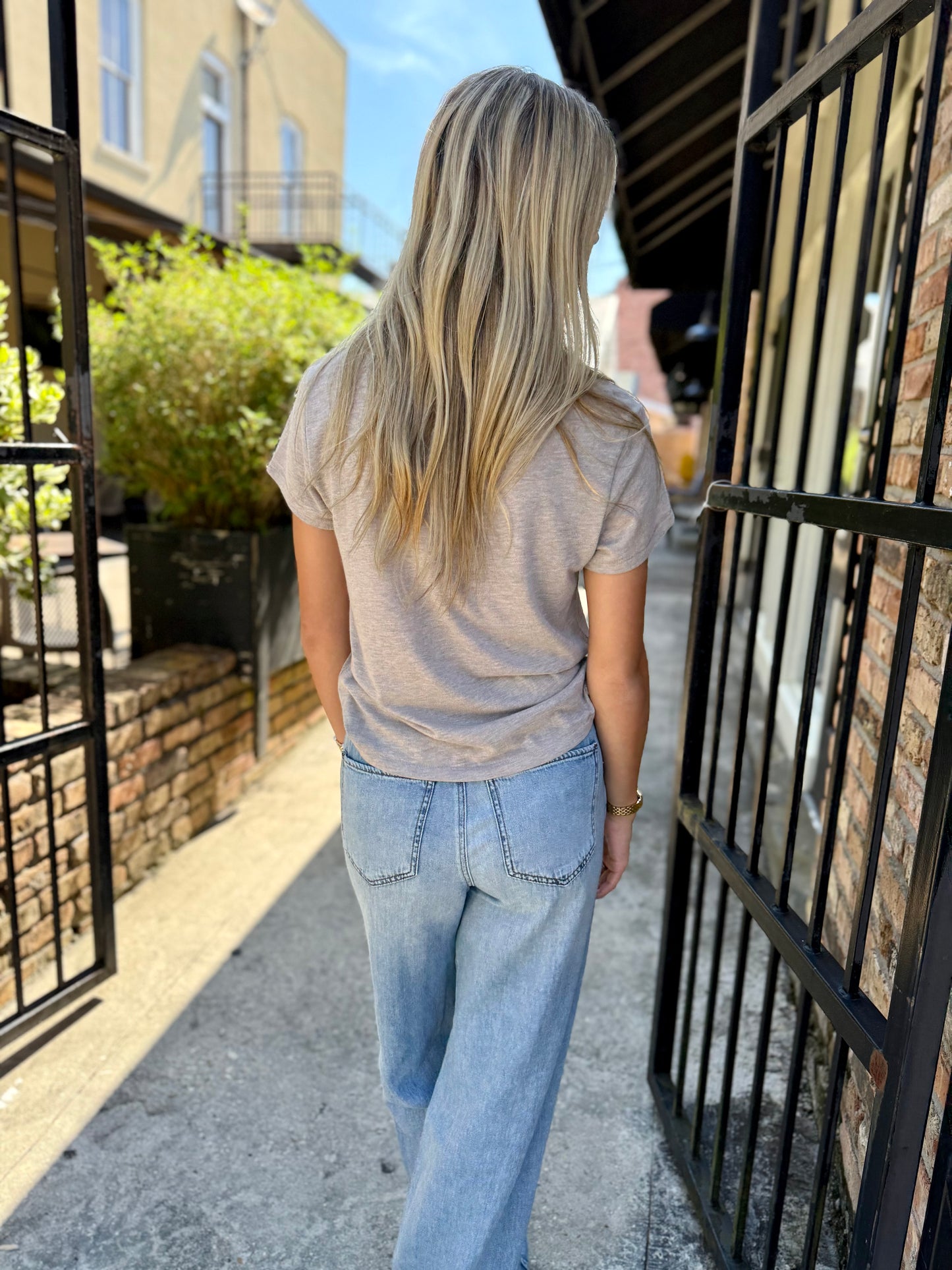 Z Supply Tourist Tee- Heather Ash