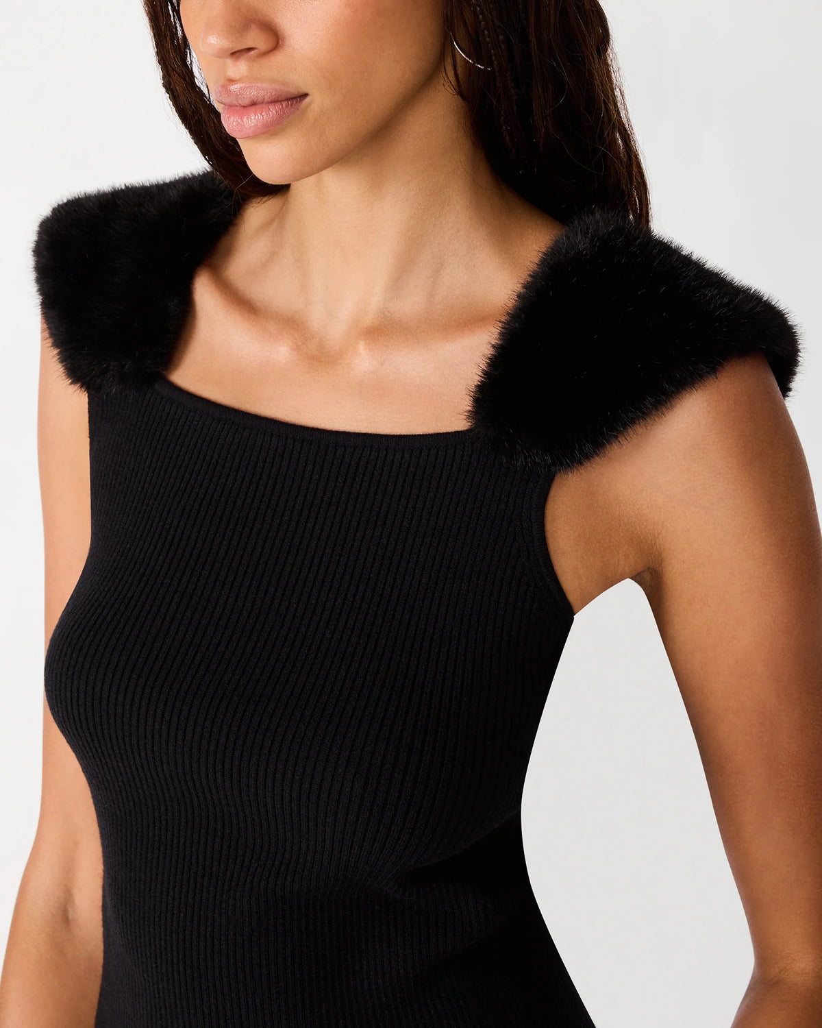 Madelyn Sweater Top- Black