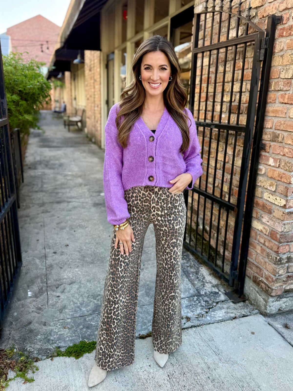 Mica Cropped Sweater- Dusty Lavender