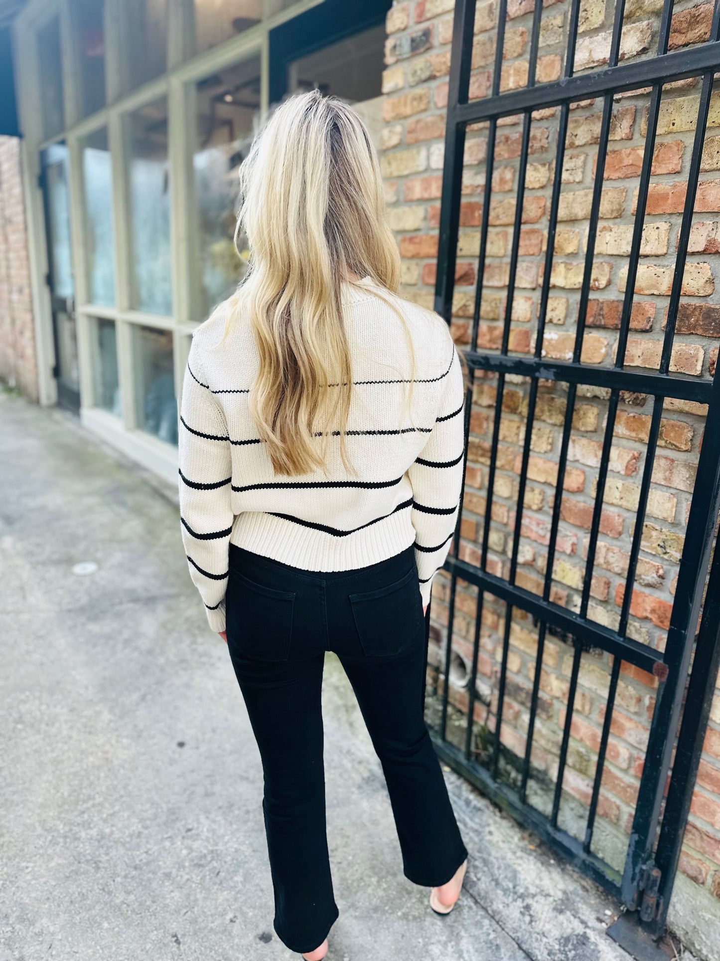 Z Supply Milan Stripe Sweater- Natural