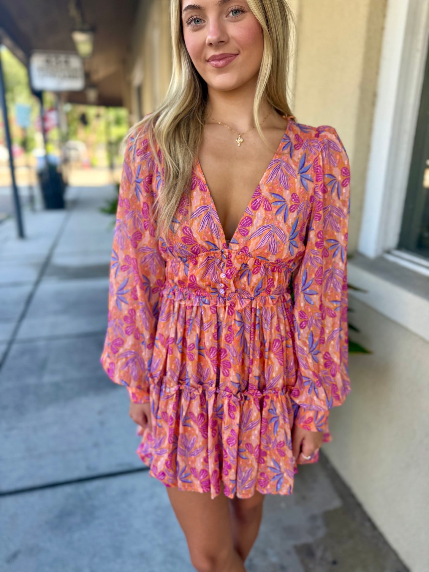 Margot Dress- Birds of Paradise