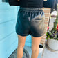 Gina Faux Leather Shorts- Black