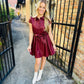 Eiza Mini Dress- Maroon