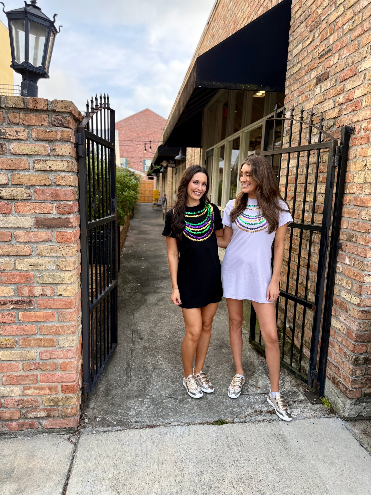 Mardi Gras Bead Dress- Lavender