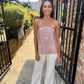 Clear Eyes Eyelet Pants- Cream