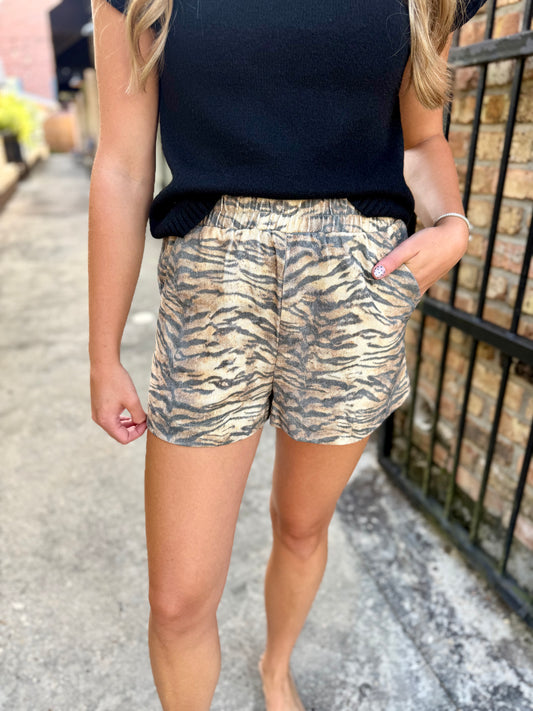 Tiger Elastic Shorts