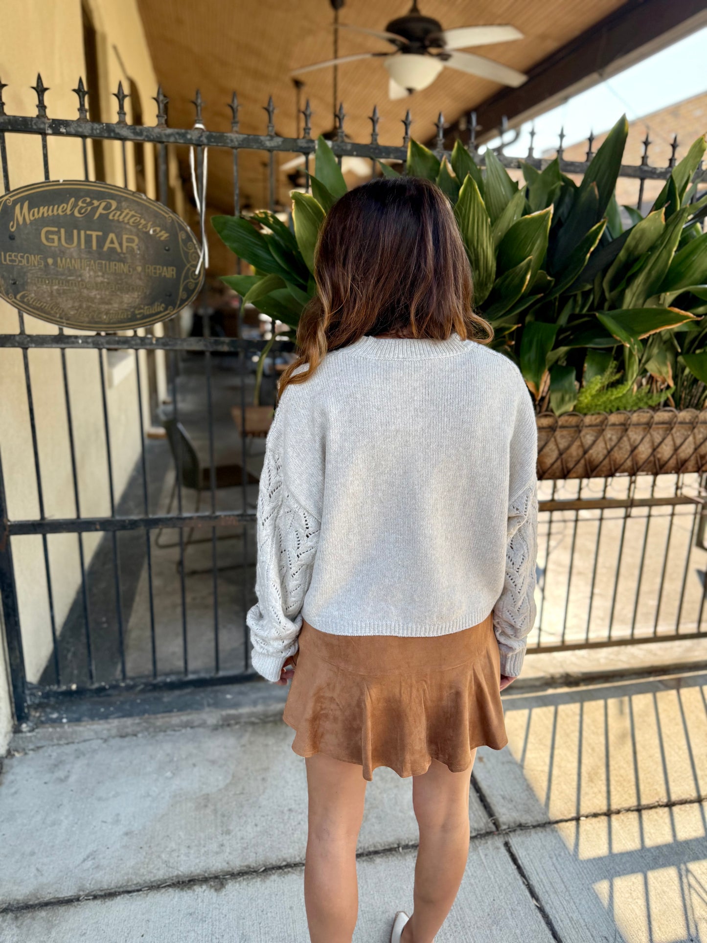 Wisteria Cable Sweater- Alpaca/Ivory