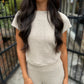 Relax Knit Top- Taupe