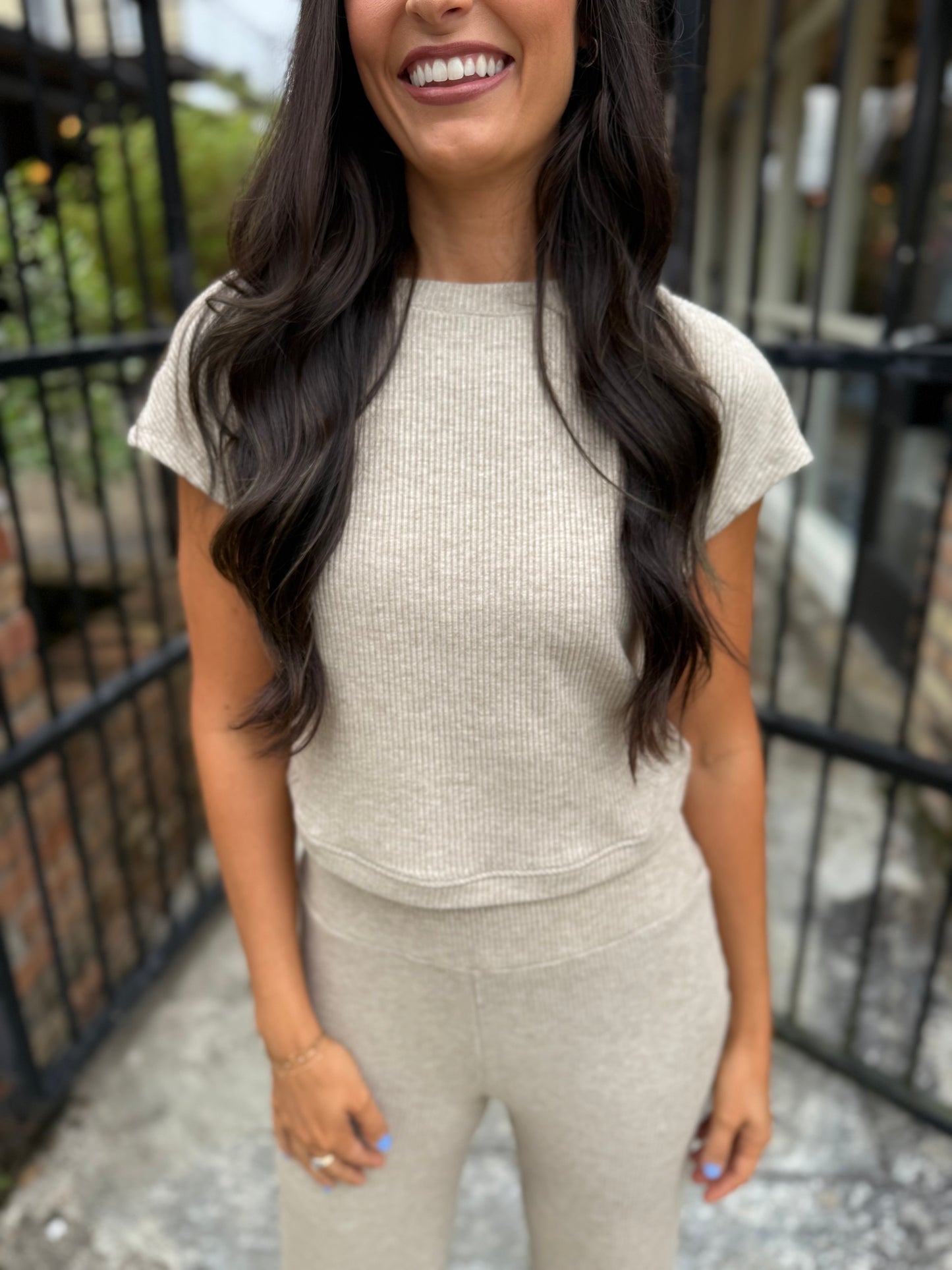Relax Knit Top- Taupe