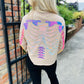 Tonal Skeleton Sweatshirt- Nude