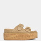 Lucinda Flatform Sandal- Natural Woven