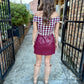 Illa Off Shoulder Top - Plum Cream