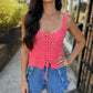 Z Supply Tate Lace Up Sweater Top- Gelto