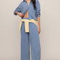 Z Supply Scout Jersey Denim Pant- Santorini Indigo