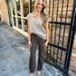 Mateo V-Neck Sweater Vest- Mocha