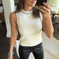 Giana Crystal Top- White