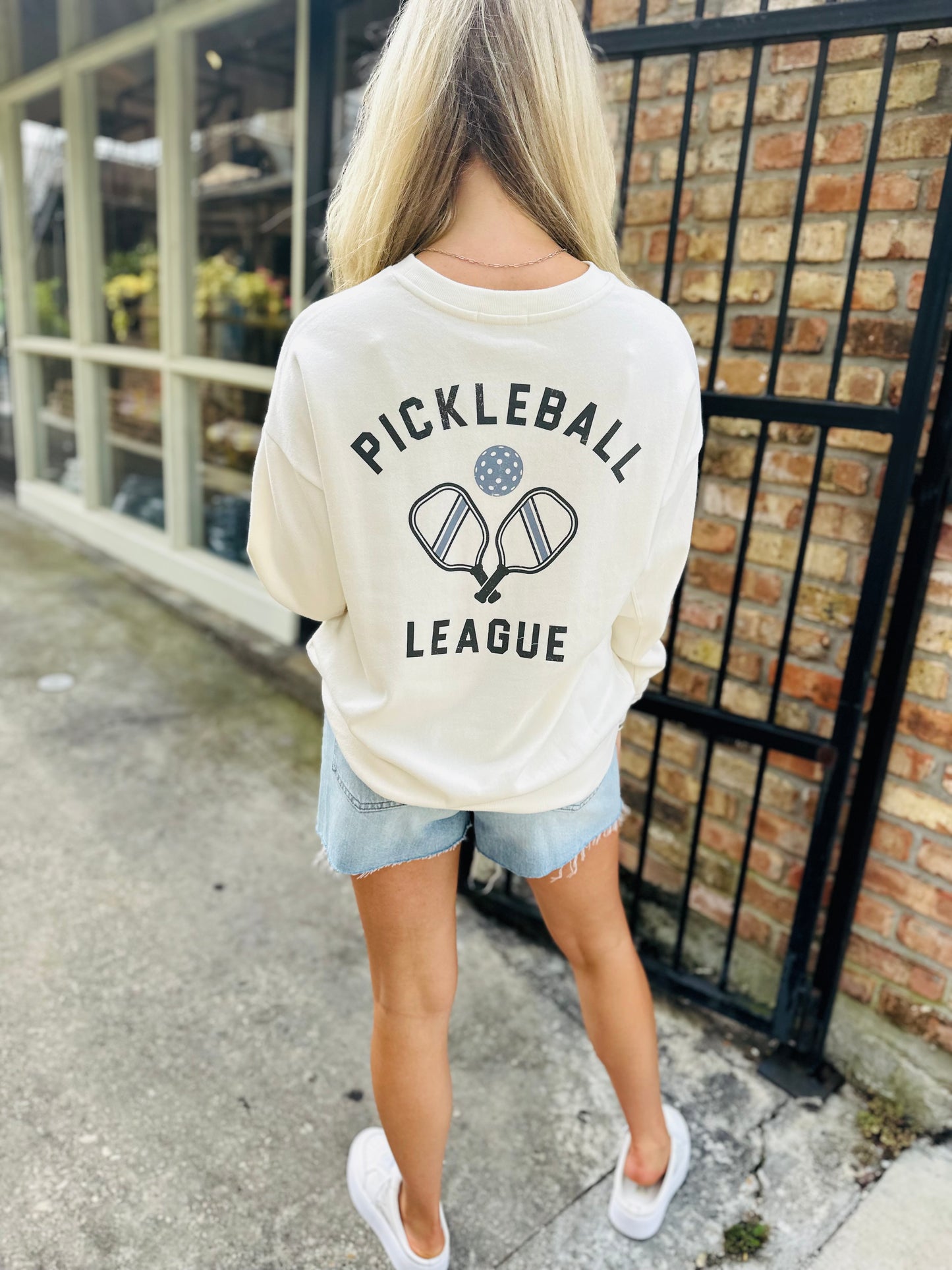 Z Supply Pickleball Sweatshirt- Sandstone