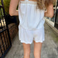 Ferguson Elastic Shorts- White Washed