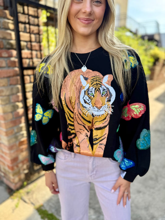 Queen Butterfly Tiger Sweatshirt