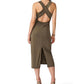 Issabelle Cowl Neck Dress- Olive