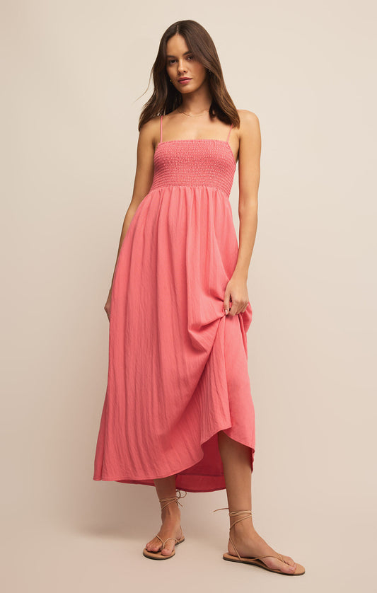 Z Supply Beachside Maxi Dress- Sunset Pink