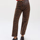 Pleaser High Rise Wide Ankle Denim- Desert Zebra
