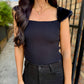 Madelyn Sweater Top- Black