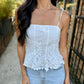 Alice Eyelet Top- White