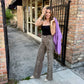 Mica Cropped Sweater- Dusty Lavender