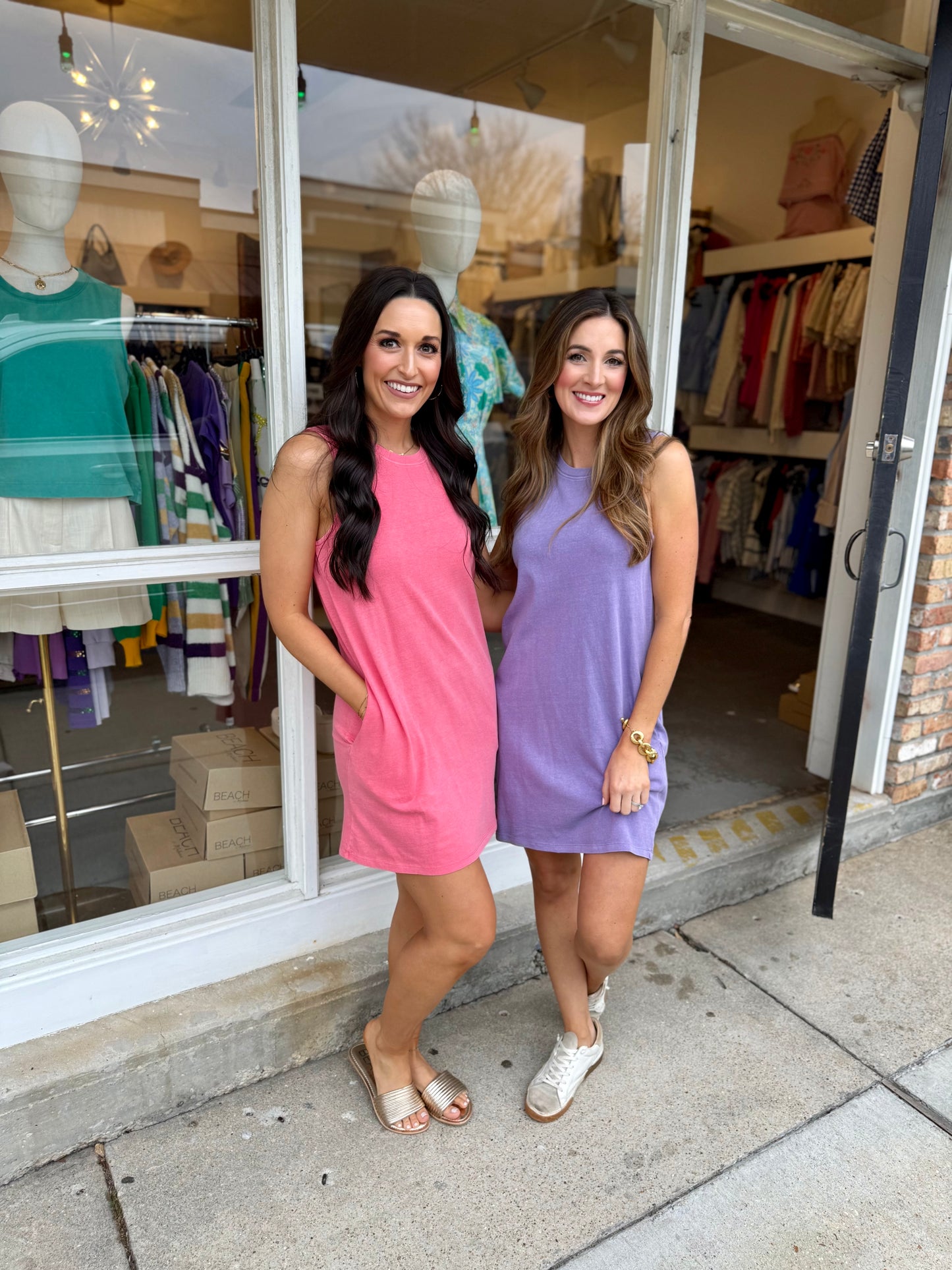 Peter Sleeveless Pocket Dress- Taffy Pink