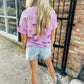 LSU Sequin Boxy Tee