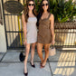 Zara Gingham Romper- Brown