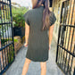 Bankman Sweater Dress- Olive