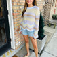 Suzie Scalloped Beach Sweater-Taupe