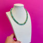 Small Bead Solid Necklace - Green/Blue