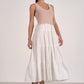 Walker Layered Maxi- Taupe/White