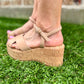 Indiana Platform Sandal- Nude
