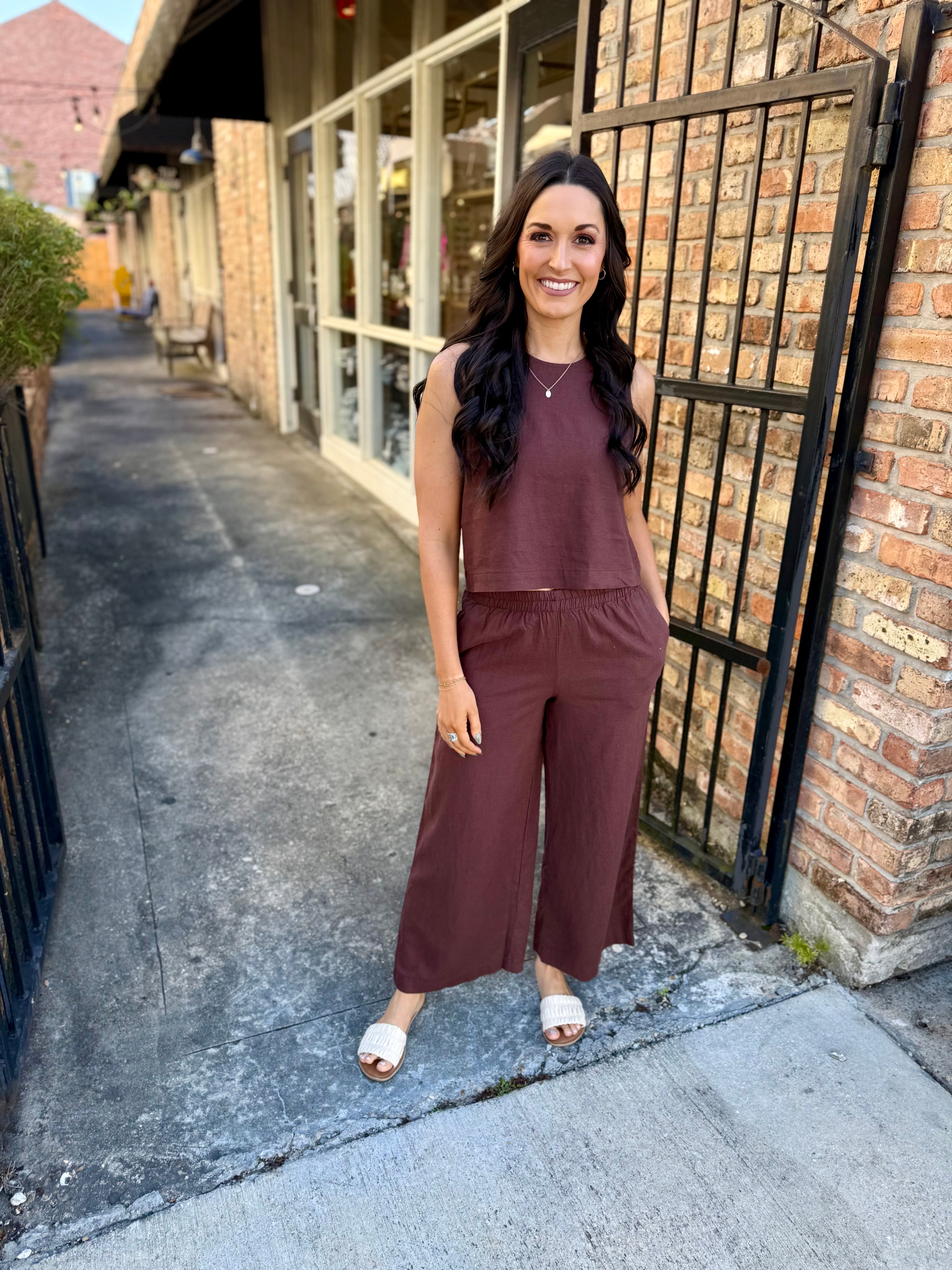 Z Supply Sloane Linen Tank- Chocolate Cherry – Hazel Lane Boutique