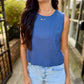 Z Supply Sloane Linen Tank- Vintage Indigo