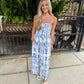 Z Supply Nadine Palm Maxi Dress- Nautical